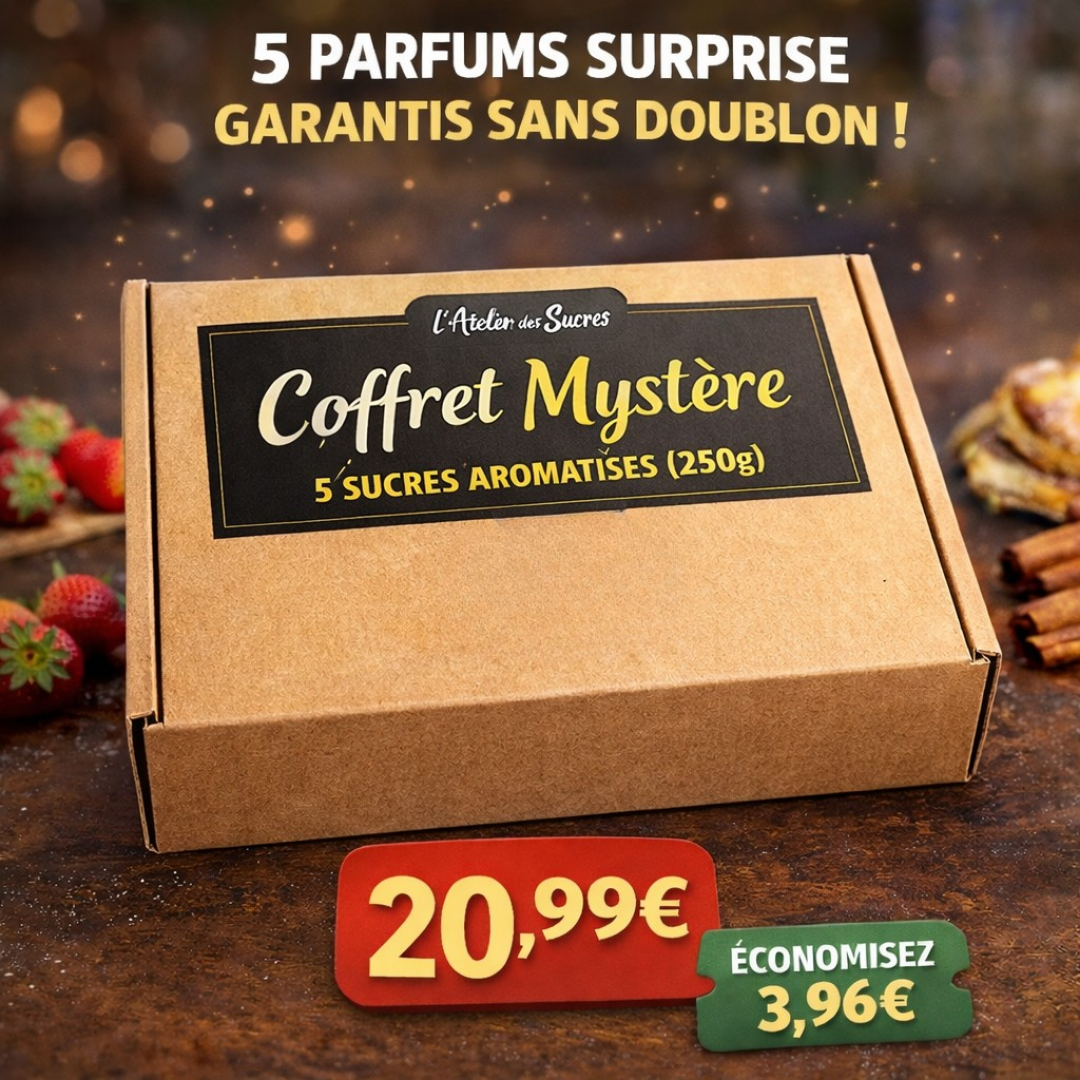 Coffret Mystère – 5 Sucres Aromatisés